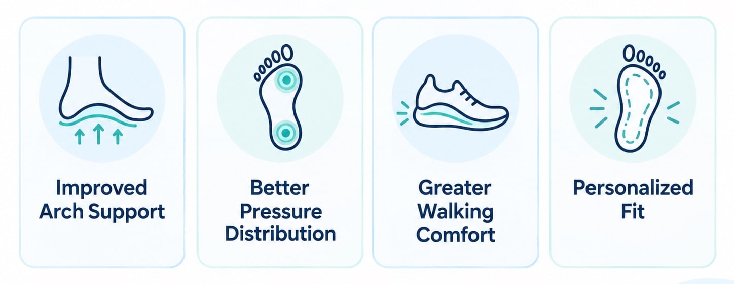 How Custom Orthotics Support Your Feet Infographic